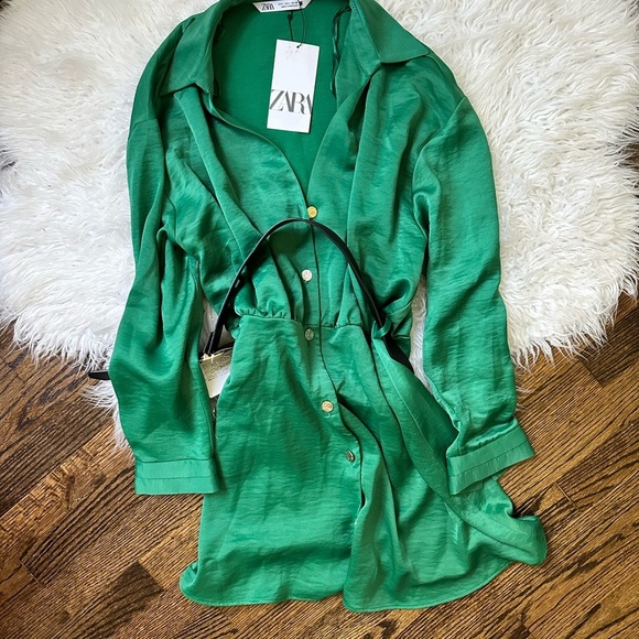 Zara satin effect dress - Picture 5 of 6